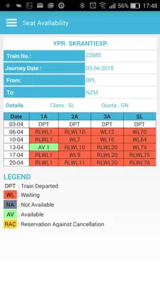 Indian Railway Enquiry android App screenshot 0